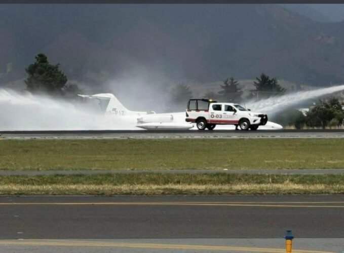 Se accidenta un Learjet 25 en el Aeropuerto Internacional de Toluca