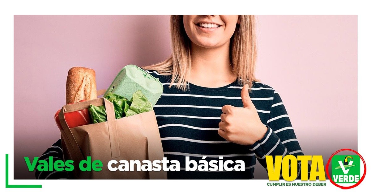 EL PARTIDO VERDE PROMUEVE LA ENTREGA DE VALES DE CANASTA BÁSICA