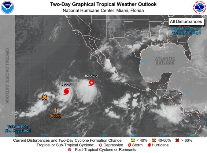 Se forma tormenta Ignacio en el Pacífico; no amenaza tierra