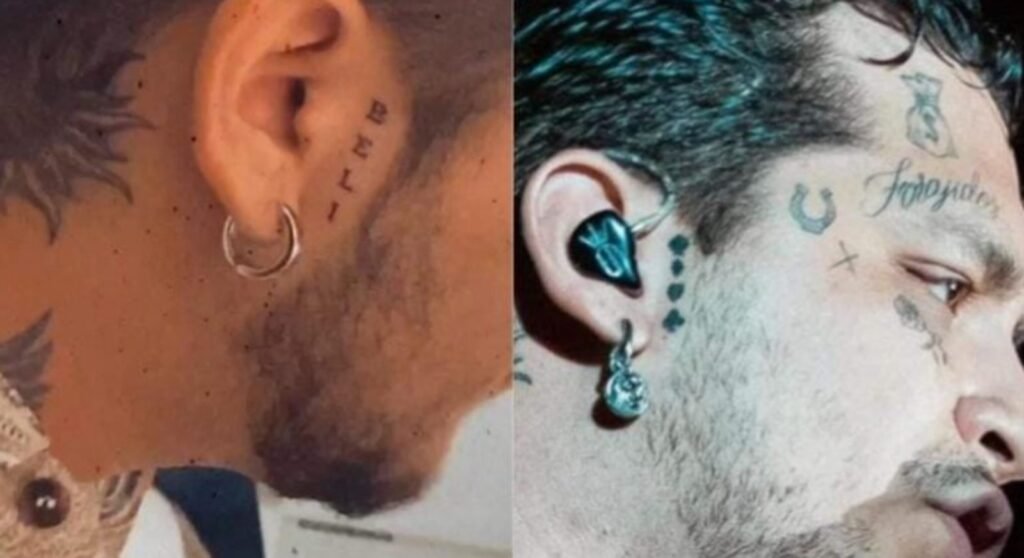 Christian Nodal se borra el primer tatuaje de Belinda