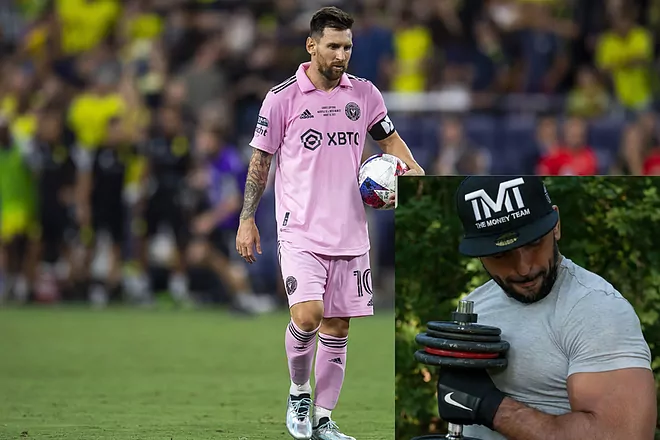 Yassine Cheuko, el guardaespaldas y ex soldado que sigue a Lionel Messi hasta en los festejos de gol